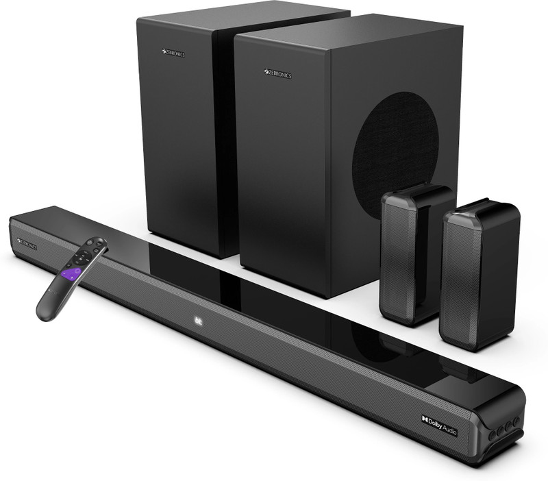 Zebronics Zeb-Sbspk C12 / Zeb-Juke Bar 9551 625 W Bluetooth Soundbar(Black, 5.2 Channel)