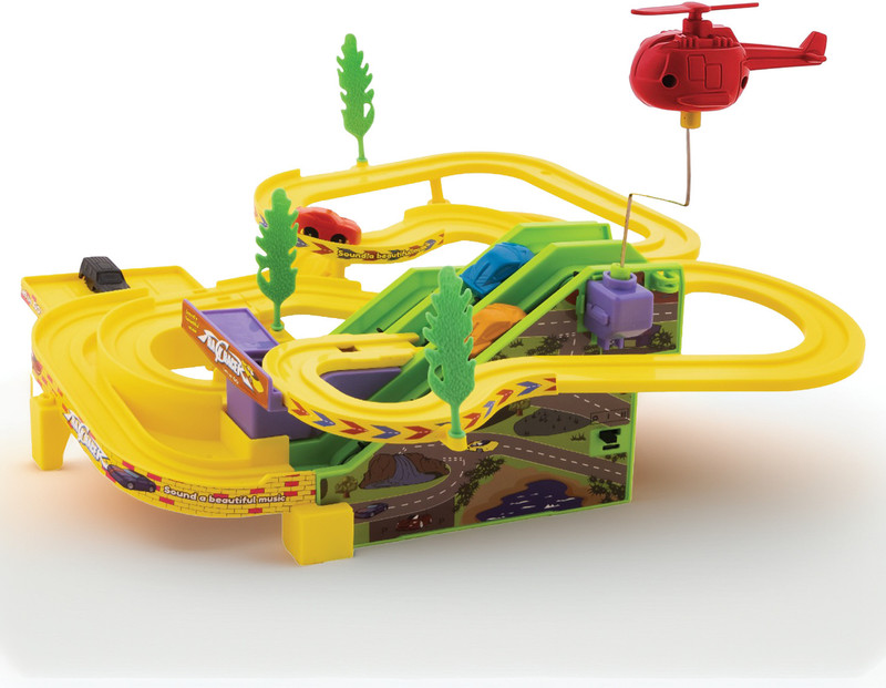 Frendo Race N Roll Track Set With Lithium Battery | C-Type Usb | Track Car For Kids(Yellow, Green)