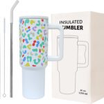 Batbird Stainless Steel Tumbler With Lid & Straw – Double‑Wall Insulated Cup For Travel 1200 Ml Steel Sipper(Pack Of 1, Black)