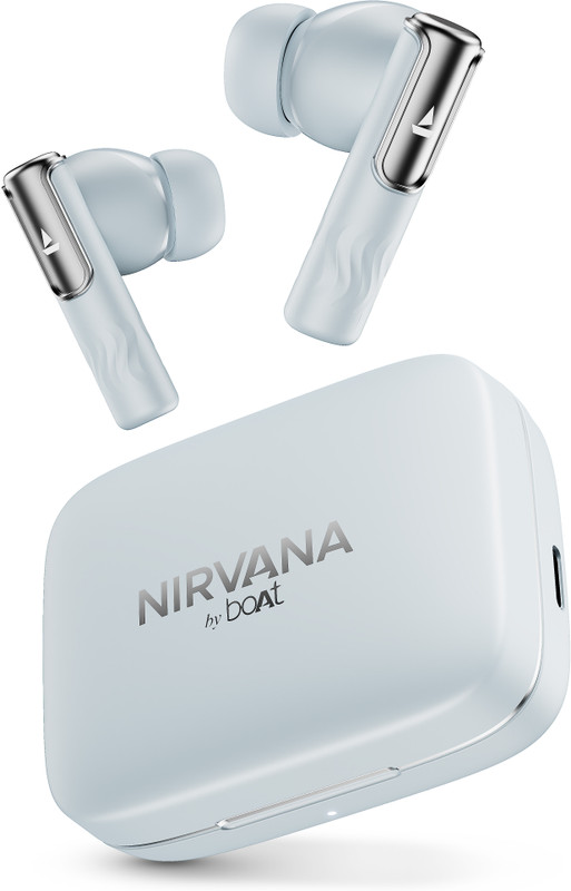 Boat Nirvana Ivy W/ 360 Spatial Audio, Dynamic Head Tracking,Anc(~50Db) & App Support Bluetooth(Quartz Cyan, True Wireless)