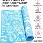 Ienara Pp (Polypropylene), Plastic Chatai Mat(Blue, White, Sky Blue, Medium)