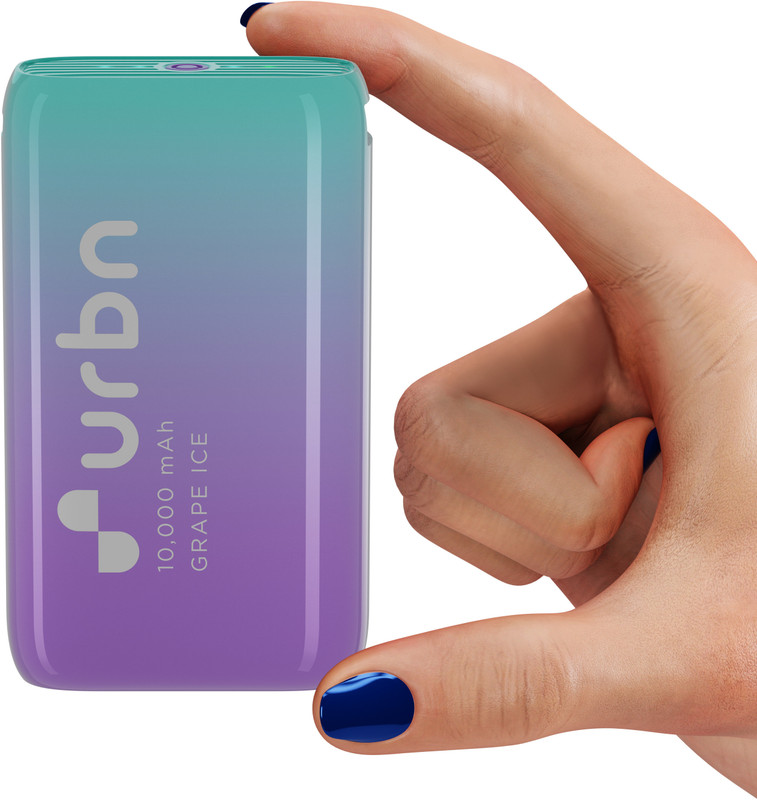 Urbn 10000 Mah 20 W Nano Pocket Size Power Bank(Grape Ice, Lithium-Ion, Fast Charging For Mobile, Speaker, Tablet, Speaker)