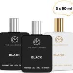 The Man Company Iconic Perfumes, Black And Blanc Edt 3 X 50Ml | Long-Lasting Fragrance Eau De Toilette  –  150 Ml(For Men)