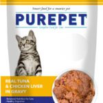Purepet Real Tuna & Chicken Liver In Gravy Tuna 0.05 Kg Wet Adult Cat Food