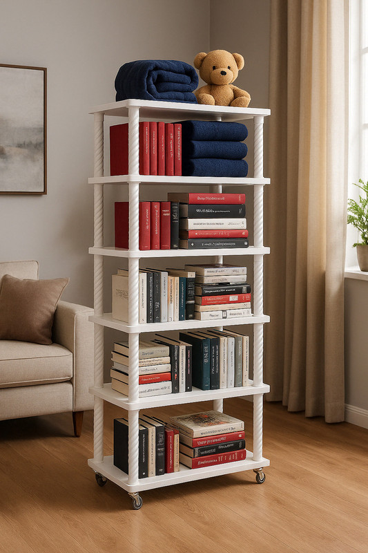 Porchex Plastic Open Book Shelf(Finish Color – White, Diy(Do-It-Yourself))