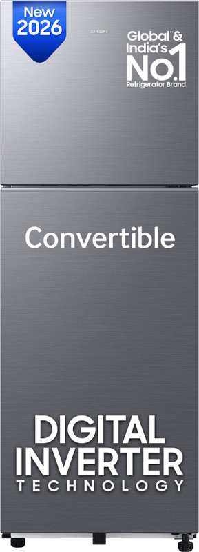 Samsung 236 L Frost Free Double Door 3 Star Refrigerator(Refined Inox, Rt40H28U3Thl)