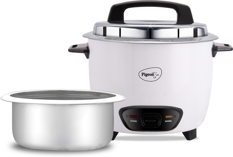 Pigeon Joy Single Pot 
Automatic Multi Cooker Warmer Electric Rice Cooker With Steaming Feature(1 L, White)