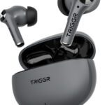 Triggr Ultrabuds Go With 40H Playtime, Ai Enc, Dynamic Drivers, Type-C Fast Charging Bluetooth(Lunar Grey, True Wireless)