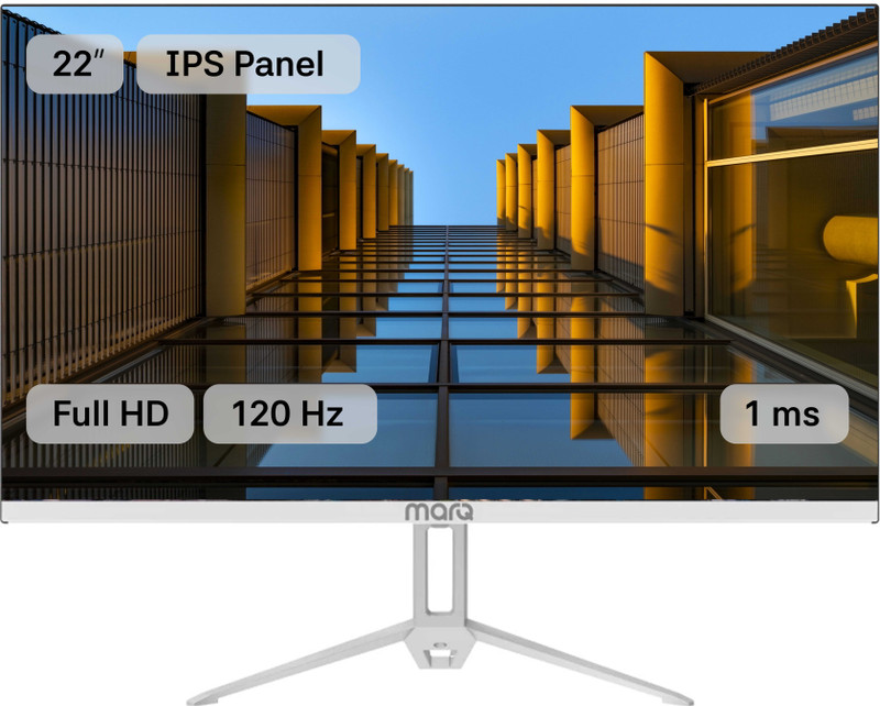 Marq By Flipkart 54.48 Cm (22 Inch) Full Hd Led Backlit Ips Panel Gaming Monitor (22Fhdmeqnnxo)(Response Time: 1 Ms, 120 Hz Refresh Rate)