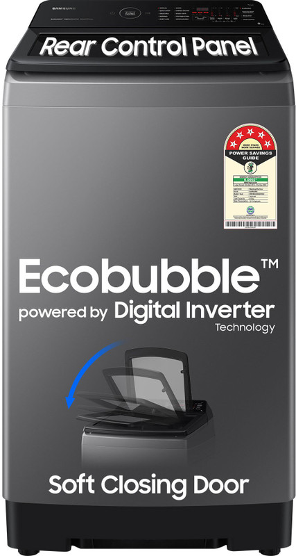 Samsung 9 Kg 5 Star, Ecobubble, Wi-Fi, Digital Inverter Fully Automatic Top Load Washing Machine Grey(Wa90Bg4542Bdtl)