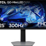 Tcl G64 62.23 Cm (25 Inch) Full Hd Led Backlit Va Panel With Qd-Mini Led, Hdr 600 Nits, Universal Stand, Flicker Free Low Blue Light Eye Care, Hdmi Port And Display Port, Gaming Monitor (25G64)(Response Time: 1 Ms, 300 Hz Refresh Rate)