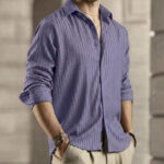 Solbiza Men Solid Casual Purple Shirt