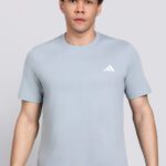 Adidas Printed Men Round Neck Grey T-Shirt