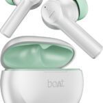 Boat Airdopes Supreme W/ 4 Mics Ai Enx Tech, 50 Hrs Playback,Multi Point Connectivity Bluetooth(Swidish White, True Wireless)
