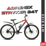Adrenex Stryker 24T Fxdd | 85% Pre- Assembled | 24 T (Inch) Mountain Cycle(Single Speed, Red, Only Front Suspension)