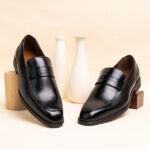 Louis Stitch Black Formal Slipon Mocassin Shoes For Men (Sxmc) – Uk 6 Mocassin For Men(Black , 6)