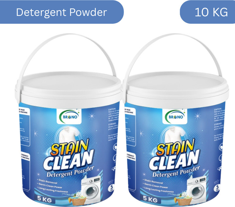 Brono Daily Fresh Detergent Powder | Bright Clothes Every Wash Detergent Powder(10 Kg)