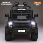 Little Rides Pobo 12V Battery Operated Jeep For Kids, With Light & Music | Big Jeep Battery Jeep Battery Operated Ride On(Black)