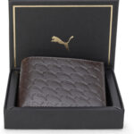 Puma Men Casual Brown Genuine Leather Wallet(4 Card Slots)