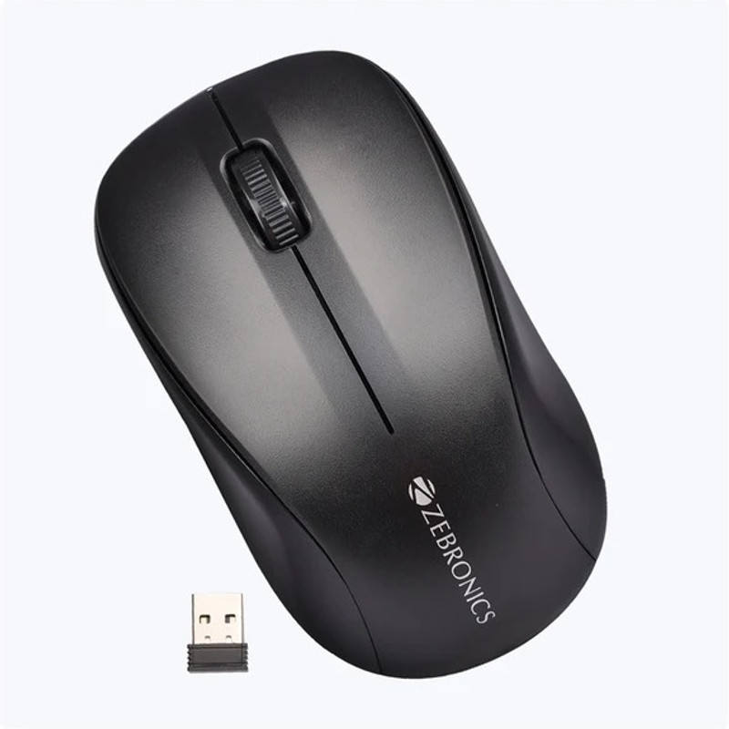 Zebronics Zeb Pace Right Handed Optical Mouse(2.4Ghz Wireless, Black)