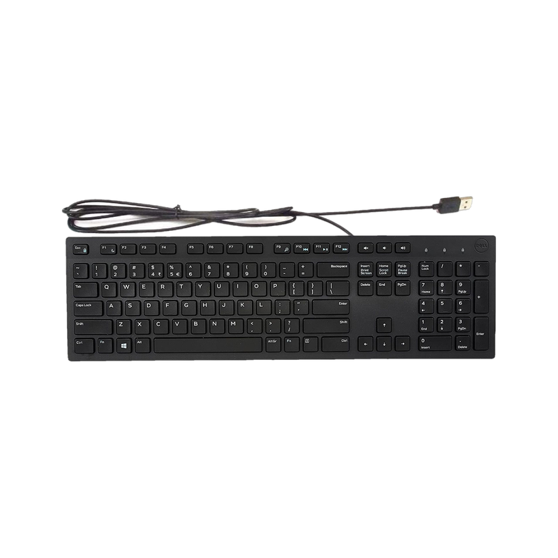 Dell Kb216 Multimedia Keyboard With Usb Interface, Plunger Keys Technology & Chiclet Wired Usb Standard Desktop Keyboard Compatible With Desktop, Laptop Key Style, Hot Key-Volume, Mute, Play/Pause, Backward, Forward, Warranty 1 Year(Black)