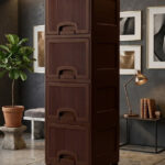 Surety For Safety 4 Compartments Plastic 4 Layer Drawer Multi-Compartment Organizers(Brown)