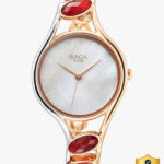 Titan Titan Raga White Mop Dial Silver & Rosegold Metalstrap Analog Watch – For Women