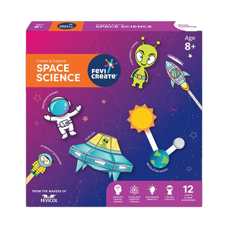 Fevicreate Space Science Kit, Diy Art & Craft Set, Includes Space Themed Activities & Game