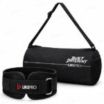 Likepro Gym Belt With Round Gym Bag Pack Of 2 | Heavy Duty Fitness Training Combo Set Weight Lifting Belt