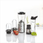 Glen Sa4048Mf 350 W Juicer Mixer Grinder(Active Blender | 4 Jars | Silver, Black)