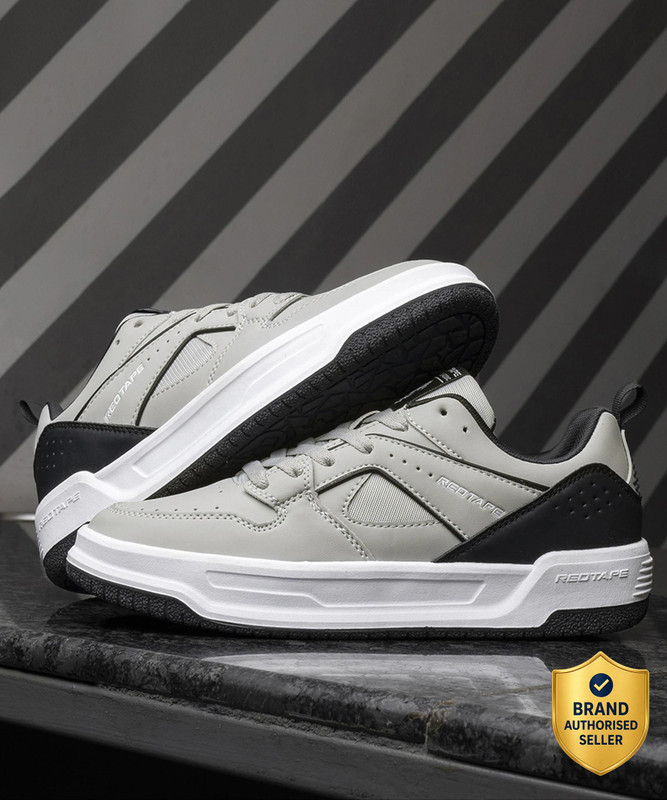 Red Tape Casual Sneaker Shoes For Men | Comfortable, Breathable, Arch Support Sneakers For Men(Grey , 8)