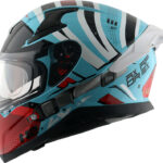 Axor Apex Hex-2 Motorbike Helmet(Hex Blue Red)
