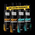 Bombay Shaving Company Fresh Aqua & Intense Musk 120Mlx4 Combo Deodorant Luxury Long Lasting Fragrance Deodorant Spray – For Men & Women(480 Ml, Pack Of 4)