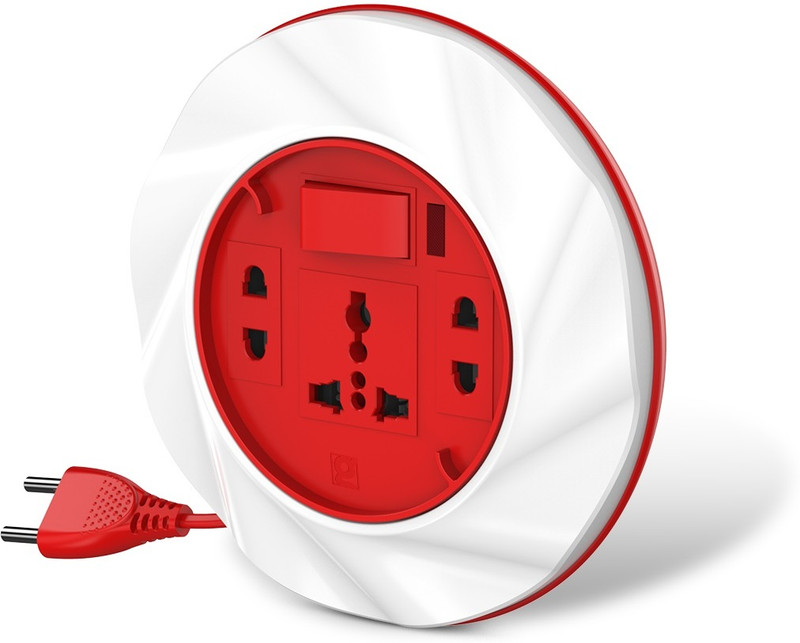 Goldmedal Twister 16A 3  Socket Extension Boards(White, Red, 3.5 M)