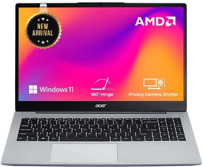 Acer Aspire 3 Amd Ryzen 3 Dual Core 5Th Gen – (8 Gb/512 Gb Ssd/Windows 11 Home) As15-42 Laptop(15.6 Inch, Steel Gray, 2 Kg, With Ms Office)