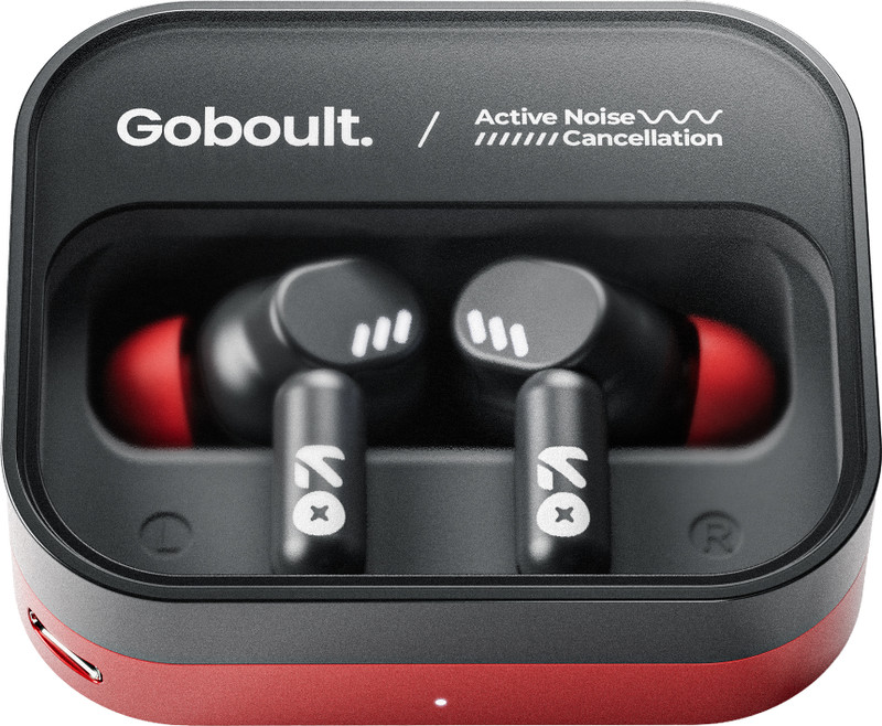 Goboult Tenet Pro With Anc, 75H Playtime, 4 Mic Enc, Dual Pairing ,Bt 6.0, 13Mm Drivers Bluetooth(Crimson Red, True Wireless)