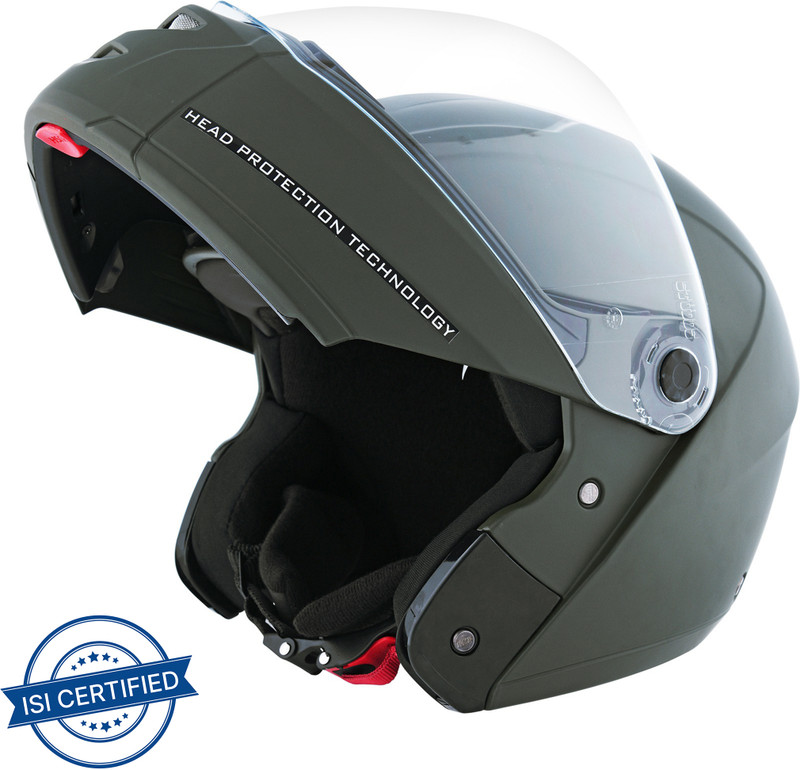 Studds Ninja Elite Super Full Face – Military Green -L Motorbike Helmet(Matt Green)