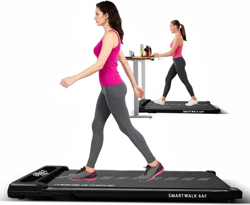Cockatoo Smartwalk 6Af Compact Walkpad For Home 3Hp Peak, 6Km/Hr Treadmill (Max Weight:100 Kg)