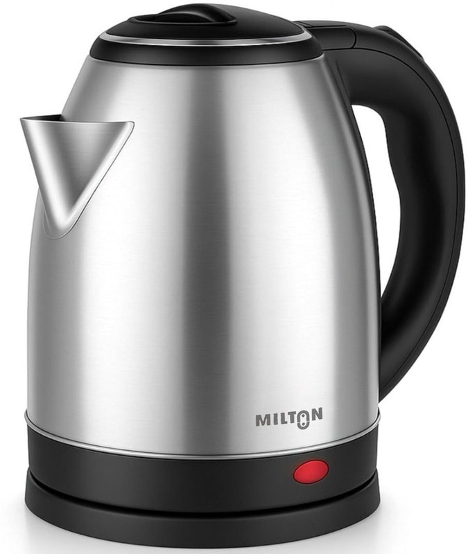 Milton Rapid Electric Kettle 1.8L 1500W Stainless Steel Hot Water Portable Electric Kettle(1.8 L, Silver)