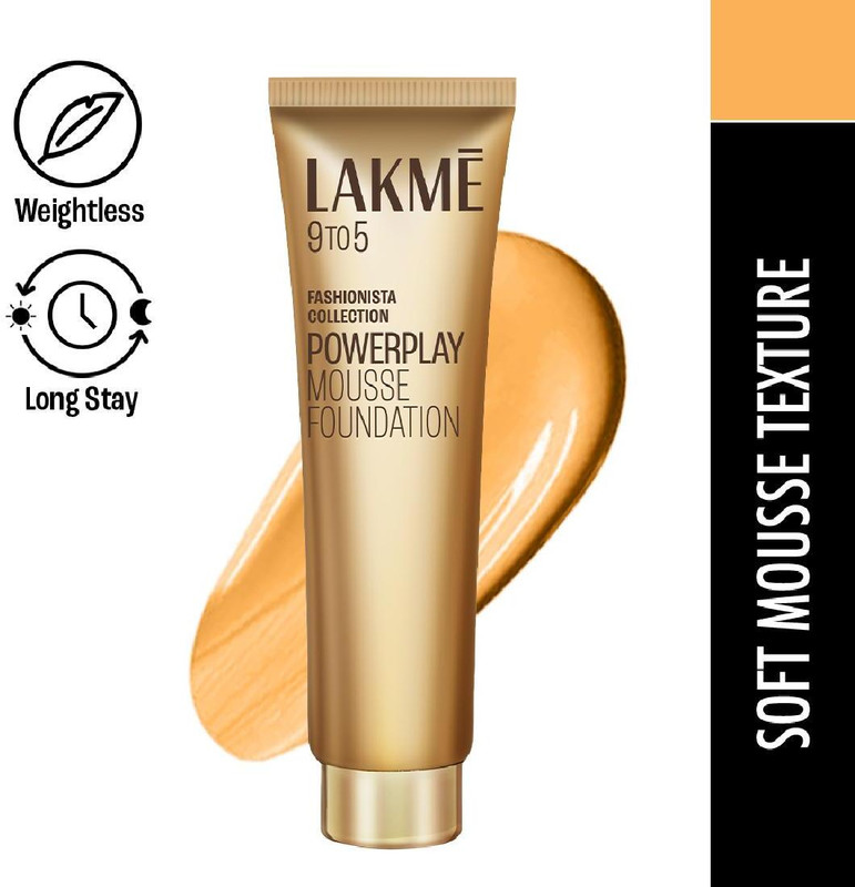 Lakmé 9 To 5 Weightless Mousse Foundation(02 Beige Vanilla, 25 G)