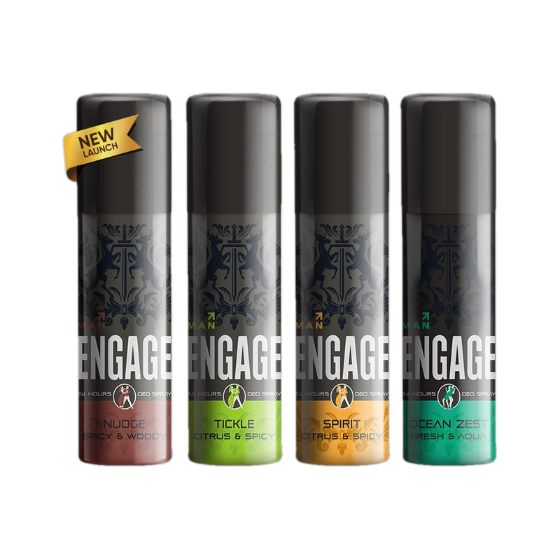 Engage Mini Deo Combo For Men 50Mlx 4 | Deo For Men| Long Lasting Fragrance Deodorant Spray  –  For Men(200 Ml, Pack Of 4)
