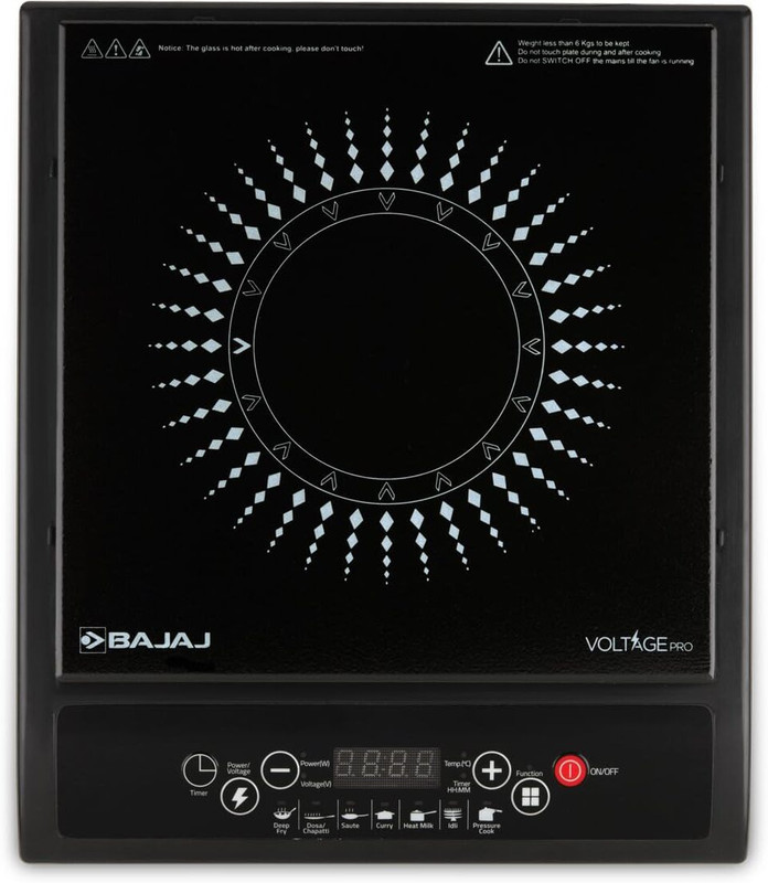 Bajaj 1200 W Induction Cooktop Push Button(Black, 740309)