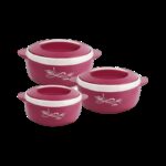 Cello Sapphire Pack Of 3 Thermoware Casserole Set(500 Ml, 1000 Ml, 1500 Ml)