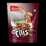 Kwality By Kwality Choco Fills, 0% Maida, Filled With Rich Chocolate Breakfast Cereals For Kids Pouch(60 G)