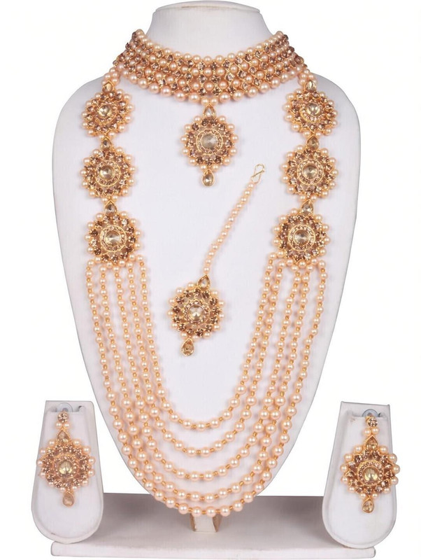 Jaishree Jewels Wood Gold-Plated Gold Jewellery Set(Pack Of 1)