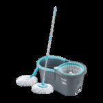 Prestige Alpha With 2 Microfiber Heads 360 Degree Spinner Mop Set(Grey, Blue)