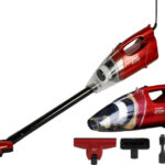 Eureka Forbes Atom Hand-Held Vacuum Cleaner 12,000 Pa Powerful Suction Power, 2-In-1, Handheld & Stick Functions, Blower Function, Can Be Used As Inflator For Toys, For Home Use, With Washable Filter With Reusable Dust Bag(Red)