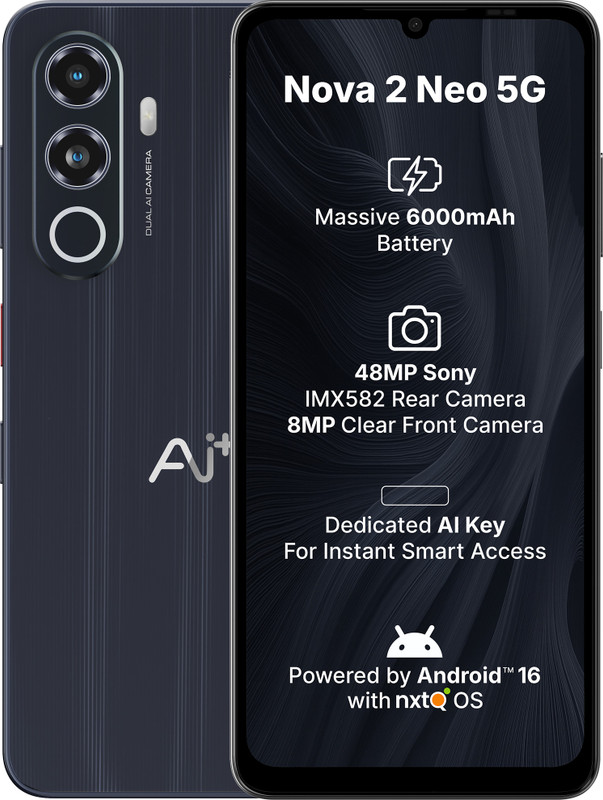 Ai+ Nova 2 Neo 5G (Black, 128 Gb)(4 Gb Ram)