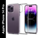Spigen Ultra Hybrid Back Cover For Apple Iphone 14 Pro(Transparent, Shock Proof, Thermoplastic Polyurethane, Polycarbonate, Pack Of: 1)