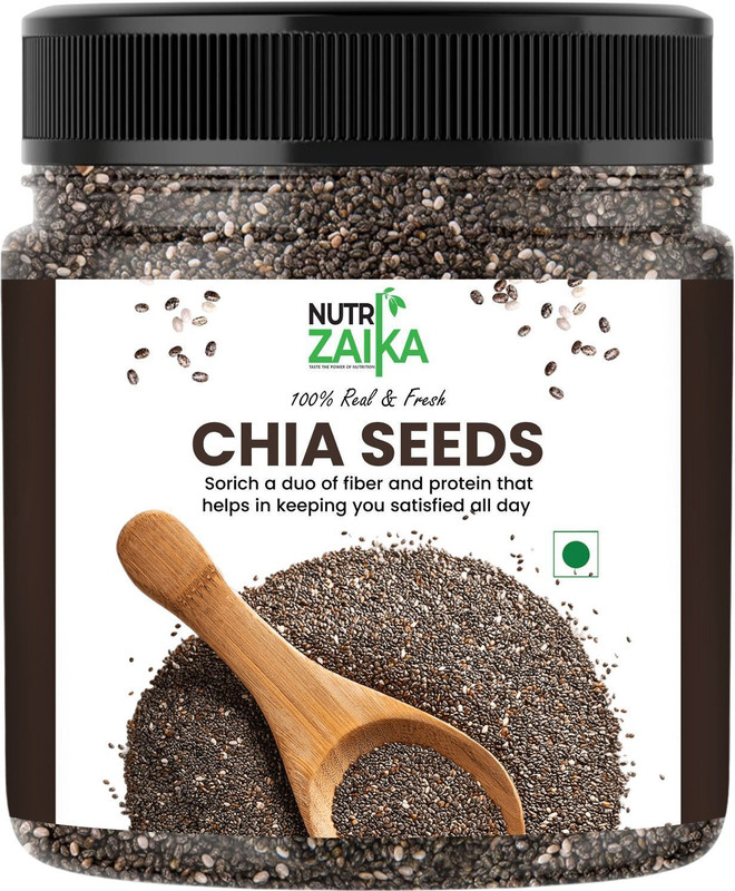 Nutri Zaika Chia Seeds | Plant Based Protein Superfood | High Fiber & Energy Boosting Chia Seeds(1 Kg)